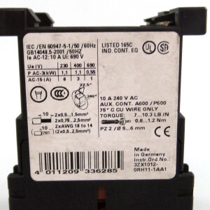 Siemens Schütz 3RH1140-1AD00 GEB