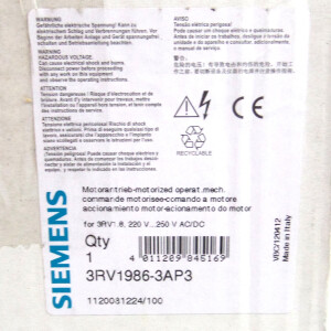 Siemens Motorantrieb 3RV1986-3AP3 OVP