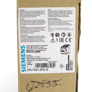 Siemens Leistungsschalter 3RV1041-4FA10 OVP