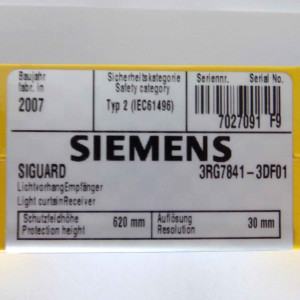 Siemens Lichtvorhang Empfänger 3RG7841-3DF01 OVP