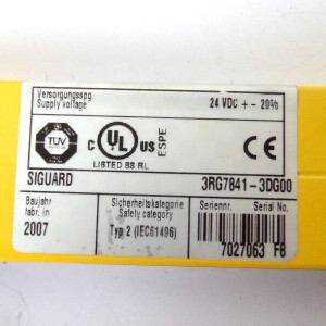 Siemens Lichtvorhang Sender 3RG7841-3DG00 OVP