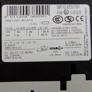 Siemens Leistungsschalter 3RV1021-4CA15 NOV