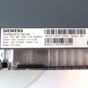 Sinamics G110D AC-Drive 6SL3511-0PE17-5AM0 Version: B01 OVP