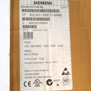 Sinamics G110D AC-Drive 6SL3511-0PE17-5AM0 Version: B01 OVP