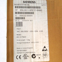 Sinamics G110D AC-Drive 6SL3511-0PE17-5AM0 Version: B01 OVP