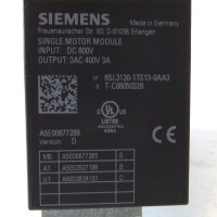 Sinamics Single Motor Module S120 6SL3120-1TE13-0AA3 Vers.D GEB