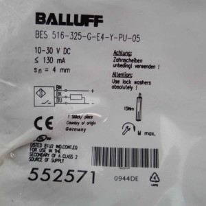 Balluff induktiver Sensor BES 516-325-G-E4-Y-PU-05 OVP