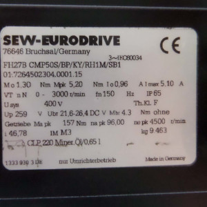 SEW Getriebemotor FH27B CMP50S/BP/KY/RH1M/SB1 i=46,78 GEB