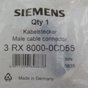 Siemens Kupplungsstecker 3RX8000-0CD55 OVP