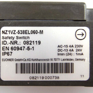 Euchner Sicherheitsschalter NZ1VZ-538EL060-M 082119 GEB