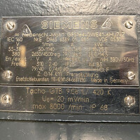 Siemens Gleichstrommotor 1GF5164-0WE41-6HU7-Z Z=G14+K11 NOV