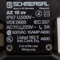 SCHMERSAL Sicherheitsschalter AZ 15 ZV NOV