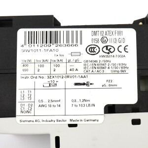 Siemens Leistungsschalter 3RV1011-1FA10 GEB
