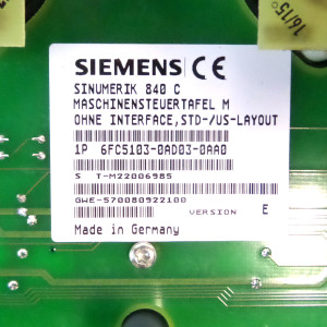 Sinumerik Maschinensteuertafel 840C/840CE 6FC5103-0AD03-0AA0 E-Stand:E #K2 GEB