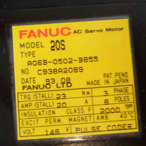 Fanuc AC-Servomotor 20S A06B-0502-B855 GEB