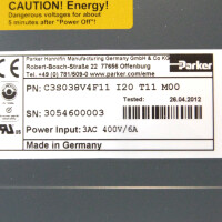 Parker Servo-Drive Compax3 C3S038V4F11 I20 T11 M00 OVP