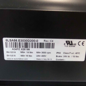 B&R Servomotor 8LSA56.E3030D200-0 Rev.C4 NOV
