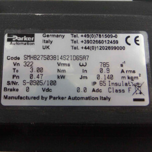 Parker Servomotor SMH827503814S2ID65A7 GEB