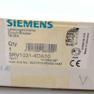 Siemens Leistungsschalter 3RV1031-4DA10 OVP