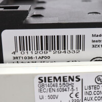 Siemens Leistungsschütz 3RT1036-1AP00 GEB
