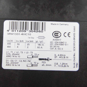 Siemens Leistungsschalter 3RV1331-4HC10 GEB