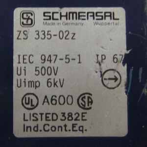 SCHMERSAL Positionsschalter ZS 335-02z GEB