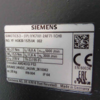 Siemens SIMOTICS S Synchronmotor 1FK7101-2AF71-1CH0 NOV