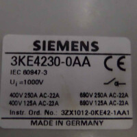 Siemens Lasttrennschalter 3KE4230-0AA GEB