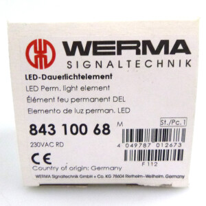 WERMA LED-Dauerlichtelement rot 84310068 OVP