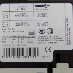 Siemens Leistungsschalter 3RV1021-1EA10 GEB
