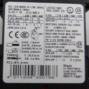 Siemens Schütz 3RT1015-1AV02 NOV