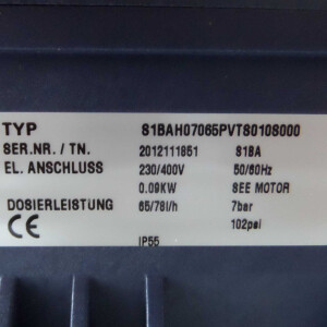 ProMinent Sigma Dosierpumpe Typ S1BAH07065PVTS010S000 65/78 l/h 7bar OVP