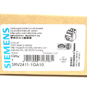 Siemens Leistungsschalter 3RV2411-1GA10 OVP