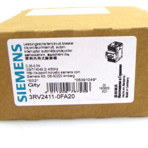 Siemens Leistungsschalter 3RV2411-0FA20 OVP