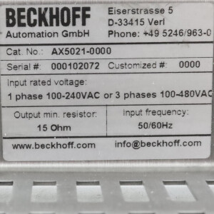 Beckhoff Bremsmdoul AX5021 AX5021-0000 GEB