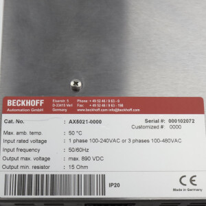 Beckhoff Bremsmdoul AX5021 AX5021-0000 GEB