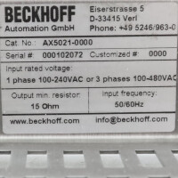 Beckhoff Bremsmdoul AX5021 AX5021-0000 GEB