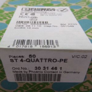 Phoenix Contact Schutzleiter-Reihenklemme ST 4-QUATTRO-PE 3031461 (50Stk.) SIE