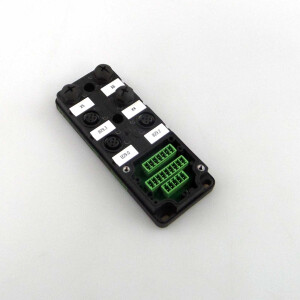 MURR ELEKTRONIK Passiv-Vert. Kunstst.,6xM12,5pol,steckb.Klemme 27105 GEB