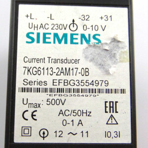 Siemens Simeas-Messumformer 7KG6113-2AM17-0B GEB