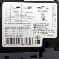 Siemens Leistungsschalter 3RV2411-0FA20 NOV