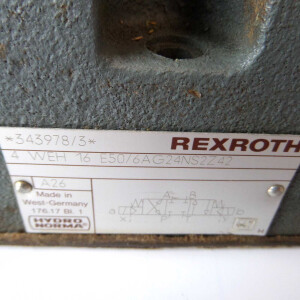 Rexroth Hydronorma Wege-Schieberventil 4WE6J51/AG24NZ42 + 4WEH16E50/6AG24NS2Z42 GEB