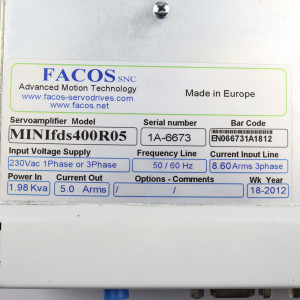 Facos Engelhardt Servoverstärker MINIfds400R05 1,98kVA GEB