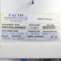 Facos Engelhardt Servoverstärker MINIfds400R05 1,98kVA GEB