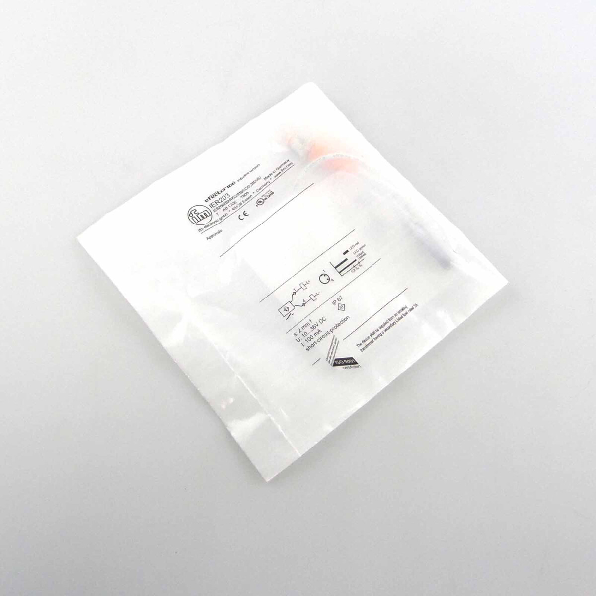 ifm Induktiver Ganzmetallsensor IER203 IEB2002BARKG/AM/SC/0,