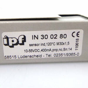 ipf electronic induktiver Sensor IN300280 OVP