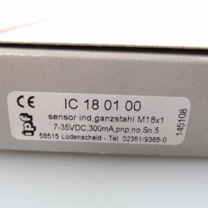 ipf electronic induktiver Sensor IC180100 OVP