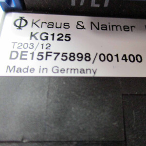 Kraus&Naimer Hauptschalter KG125 T203/12 DE15F75898/001400 GEB