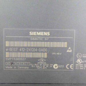 Simatic S7 CPU412-2 6ES7 412-2XG04-0AB0 HW:03/FW:V4.1.1 GEB