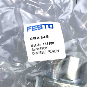 Festo Drossel-Rückschlagventil GRLA-3/4-B 151180 OVP